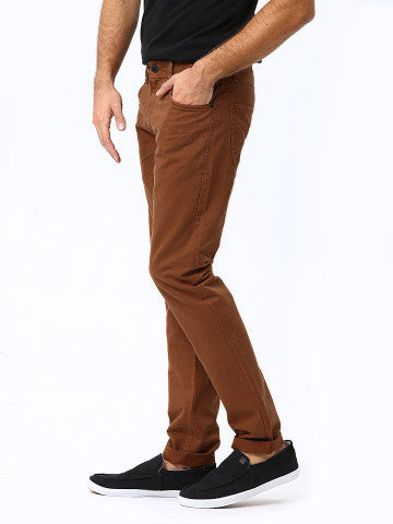 Peter England Men Rust Brown Slim Fit Jeans - Main Image