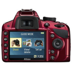 NIKON D D3200 DSLR Camera with 18-55 VR Lens, Red