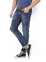 POE Men Blue Die Hard Slim Fit Jeans