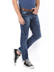 POE Men Blue Die Hard Slim Fit Jeans