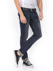 POE Men Blue Die Hard Slim Fit Jeans