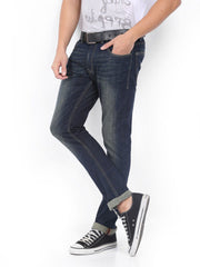POE Men Blue Die Hard Slim Fit Jeans