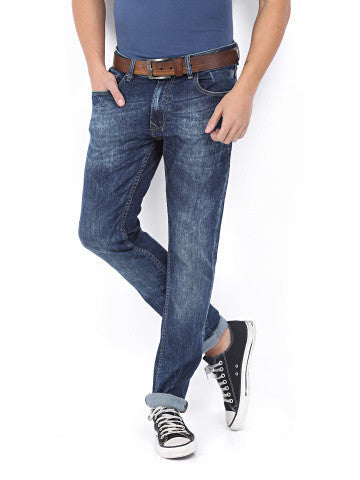 POE Men Blue Die Hard Slim Fit Jeans