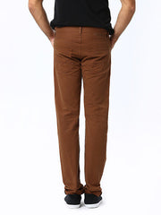 Peter England Men Rust Brown Slim Fit Jeans