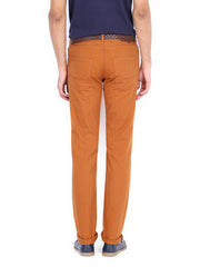 Peter England Men Rust Orange Slim Fit Jeans