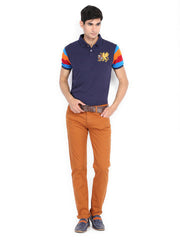 Peter England Men Rust Orange Slim Fit Jeans