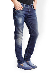 Rookies Men Dark Blue Slim Fit Jeans
