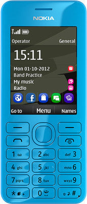 Nokia 206 (Cyan, with Dual SIM)